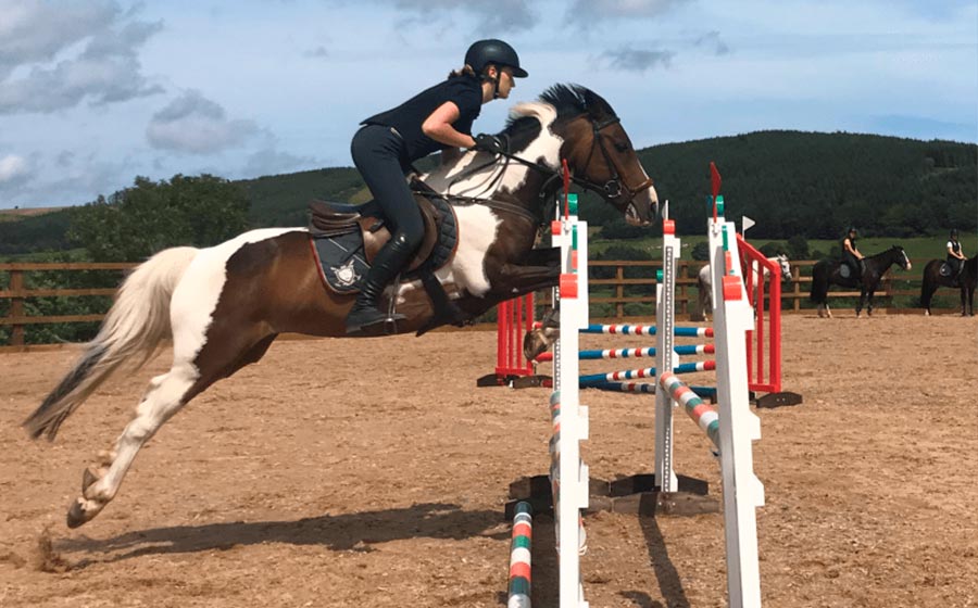 horse rider jumping at Horseback Riding and English Camp Ireland