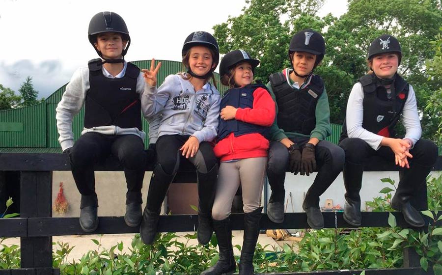 kids at Horseback Riding and English Camp