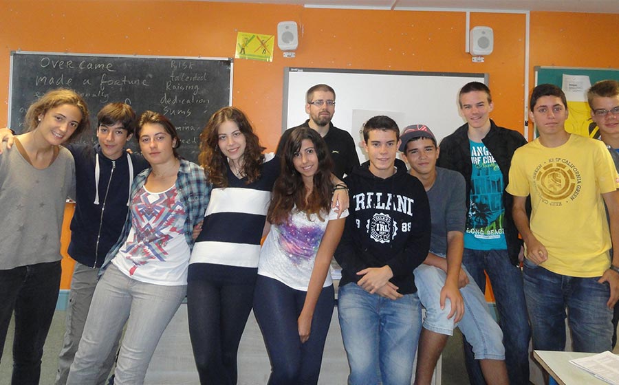 students with profesor