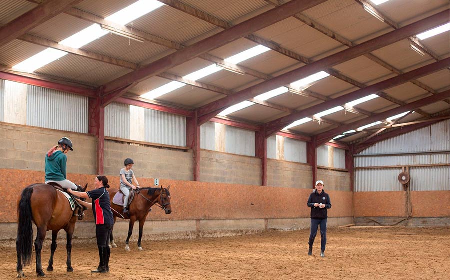 Indoor-track-equestrian horseball camp in ireland-Airlinguee-in-Ireland