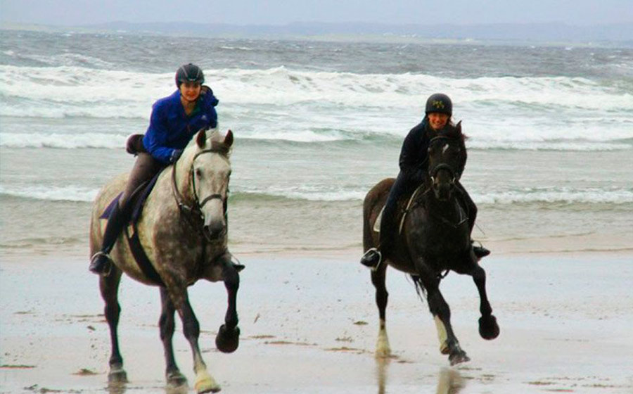 horse riders at the beach young adult equestrian camps irlanda