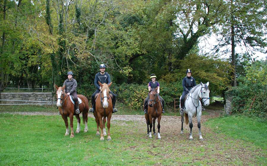 Grupo de Jinetes Montar a caballo en Irlanda